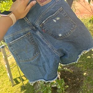 Levi's Distressed Denim Shorts